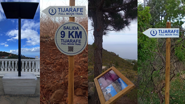 Tijarafe ya cuenta con señalética permanente en los senderos de la Full Moon Trail